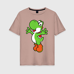 Футболка оверсайз женская Yoshi, цвет: пыльно-розовый