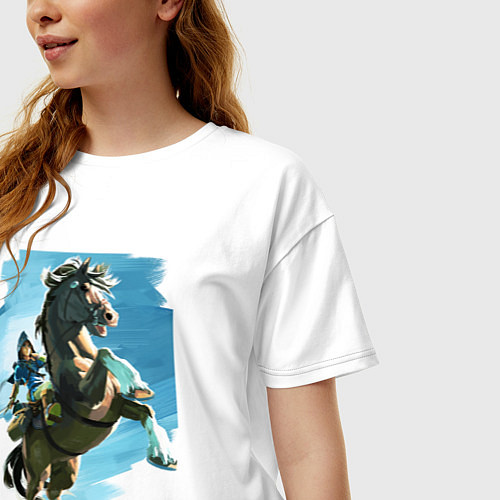 Женская футболка оверсайз The Link / Белый – фото 3