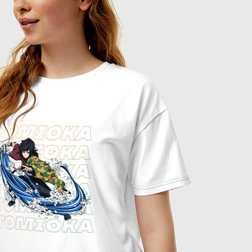 Женская футболка оверсайз Tomioka / Белый – фото 3