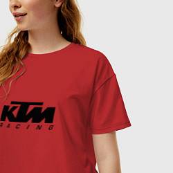 Футболка оверсайз женская КТМ МОТОКРОСС KTM RACING, цвет: красный — фото 2