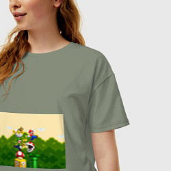 Футболка оверсайз женская Mario Coins, цвет: авокадо — фото 2