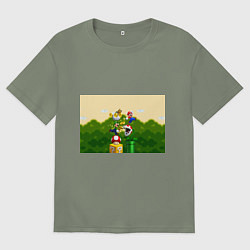 Футболка оверсайз женская Mario Coins, цвет: авокадо