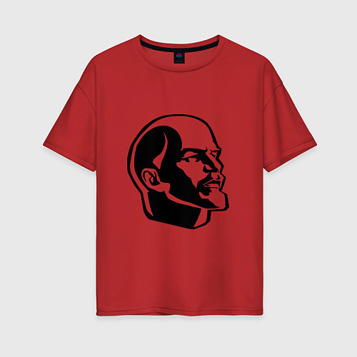Женская футболка оверсайз Ленин Владимир Ильич / Красный – фото 1