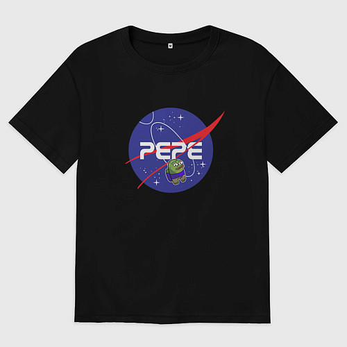Женская футболка оверсайз Pepe Pepe space Nasa / Черный – фото 1