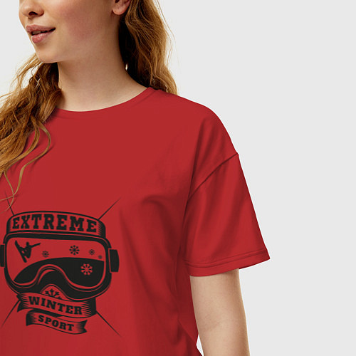 Женская футболка оверсайз EXTREME SHEREGESH / Красный – фото 3