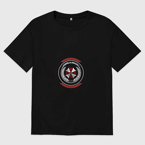 Женская футболка оверсайз Umbrella Security / Черный – фото 1