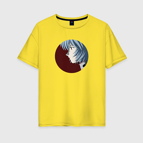 Женская футболка оверсайз Rei Ayanami EVA / Желтый – фото 1