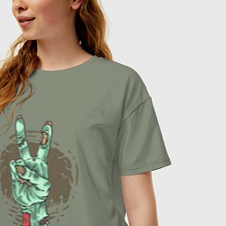 Футболка оверсайз женская Zombie Hand, цвет: авокадо — фото 2