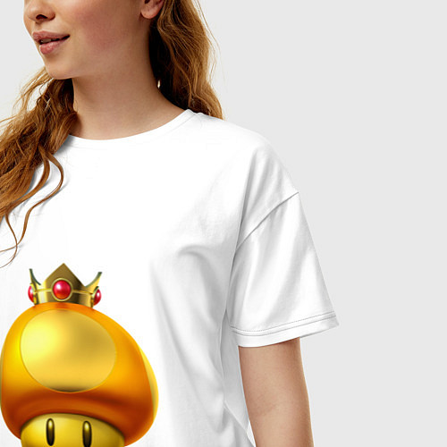 Женская футболка оверсайз GoldToad / Белый – фото 3