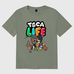 Футболка оверсайз женская Toca Life, цвет: авокадо