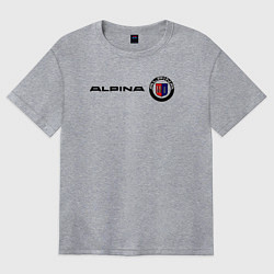 Футболка оверсайз женская Alpina, цвет: меланж