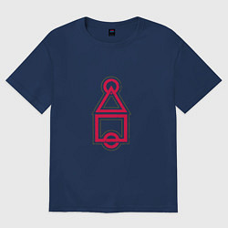 Футболка оверсайз женская Игра Кальмар, цвет: тёмно-синий