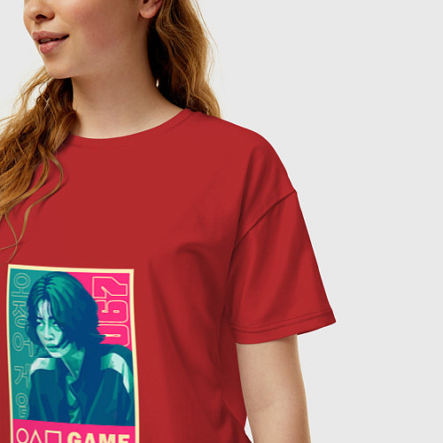Женская футболка оверсайз 067 Gamer / Красный – фото 3