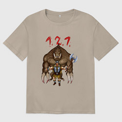 Футболка оверсайз женская Разнос на 121, цвет: миндальный