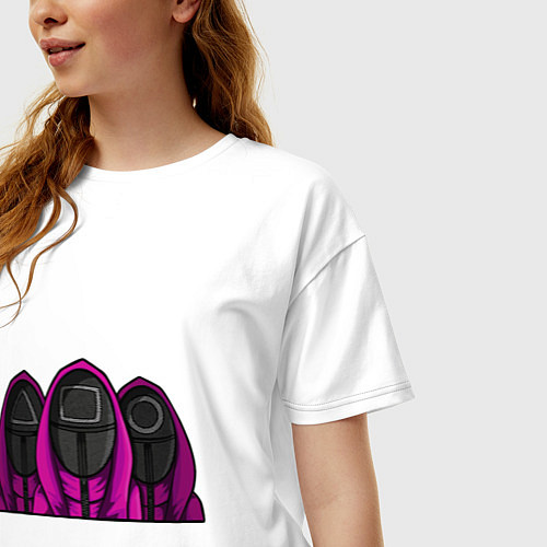 Женская футболка оверсайз Смотрители / Белый – фото 3