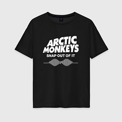 Футболка оверсайз женская Arctic Monkeys, группа, цвет: черный