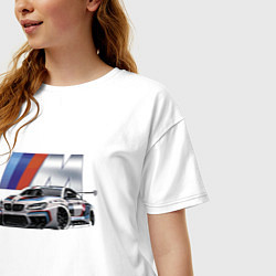 Футболка оверсайз женская BMW Motorsport Racing Team, цвет: белый — фото 2