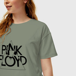 Футболка оверсайз женская PINK FLOYD LOGO ПИНК ФЛОЙД, цвет: авокадо — фото 2