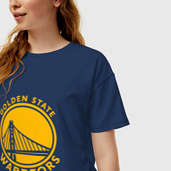 Футболка оверсайз женская Golden state Warriors NBA, цвет: тёмно-синий — фото 2