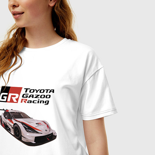 Женская футболка оверсайз Toyota Gazoo Racing Team, Finland / Белый – фото 3