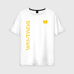 Футболка оверсайз женская WU TANG CLAN LOGO YELLOW, цвет: белый