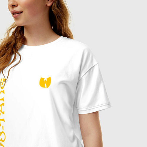 Женская футболка оверсайз WU TANG CLAN LOGO YELLOW / Белый – фото 3