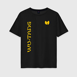 Футболка оверсайз женская WU TANG CLAN LOGO YELLOW, цвет: черный