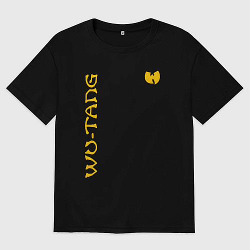 Женская футболка оверсайз WU TANG CLAN LOGO YELLOW / Черный – фото 1