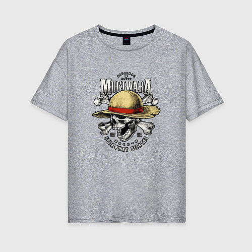 Женская футболка оверсайз MUGIWARA ONE PIECE ВАН ПИС / Меланж – фото 1