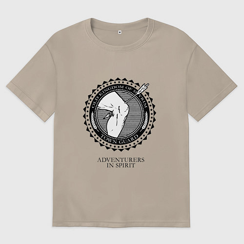 Женская футболка оверсайз Клуб любителей приключений / Миндальный – фото 1