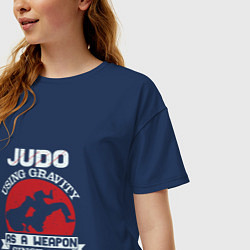 Футболка оверсайз женская Judo Weapon, цвет: тёмно-синий — фото 2