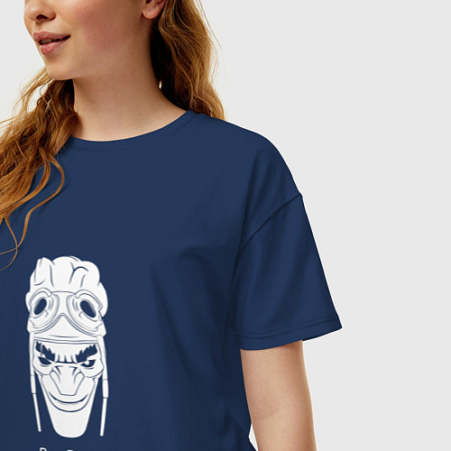 Женская футболка оверсайз Батрайдер из доты 2 / Тёмно-синий – фото 3