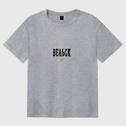 Футболка оверсайз женская Вельск 1137 black I, цвет: меланж