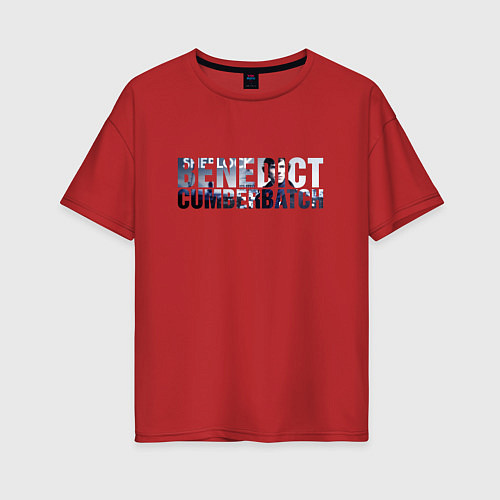 Женская футболка оверсайз Бенедикт Камбербэтч 2025 / Красный – фото 1