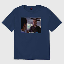 Футболка оверсайз женская Уборщик говорит ты тупой!, цвет: тёмно-синий