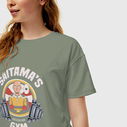 Футболка оверсайз женская Ванпанчмен 01, цвет: авокадо — фото 2