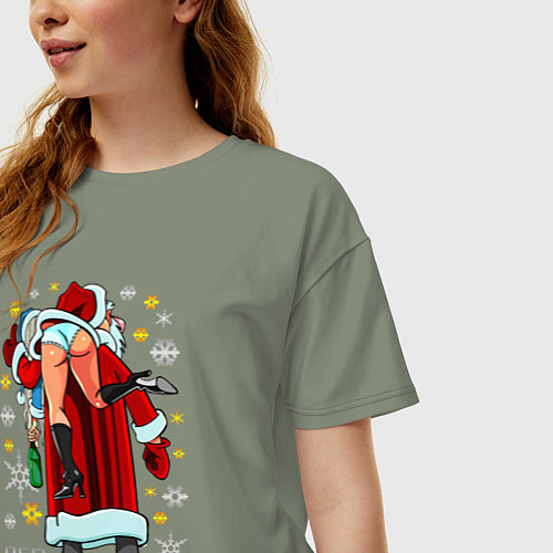 Женская футболка оверсайз ДЕД МОРОZZ / Авокадо – фото 3