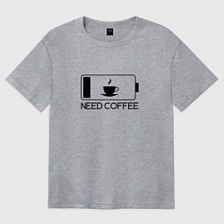 Футболка оверсайз женская Кофеман оценит, цвет: меланж