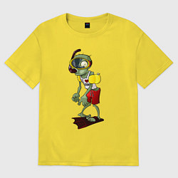 Футболка оверсайз женская Water zombie, цвет: желтый