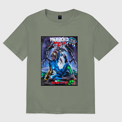 Футболка оверсайз женская Poster Game Over Metroid Dread, цвет: авокадо