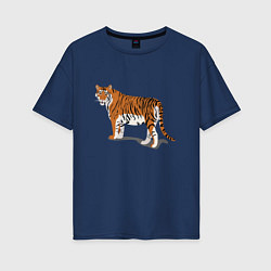 Женская футболка оверсайз Тигр Tiger в полный рост