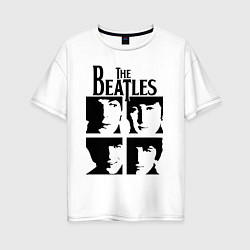 Футболка оверсайз женская The Beatles - legendary group!, цвет: белый