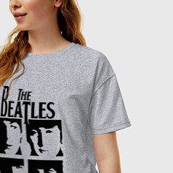 Футболка оверсайз женская The Beatles - legendary group!, цвет: меланж — фото 2