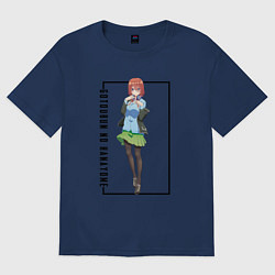 Футболка оверсайз женская Мику Накано Пять невест, цвет: тёмно-синий