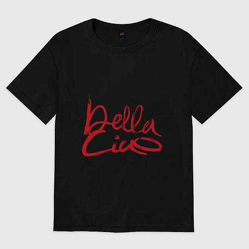 Женская футболка оверсайз Bella - Ciao / Черный – фото 1