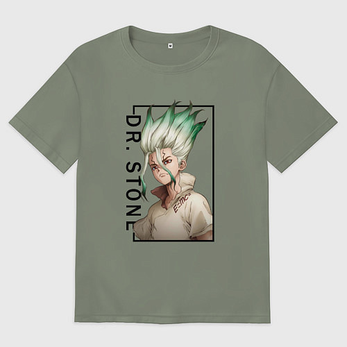 Женская футболка оверсайз Доктор Стоун Сенку Ишигами / Авокадо – фото 1