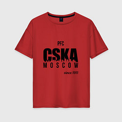 Футболка оверсайз женская CSKA since 1911, цвет: красный