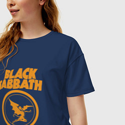 Футболка оверсайз женская Black Sabbath Vol 4 Рок группа, цвет: тёмно-синий — фото 2