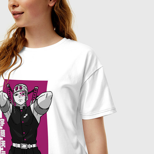 Женская футболка оверсайз Хашира Звука / Белый – фото 3