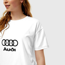 Футболка оверсайз женская Audi, цвет: белый — фото 2